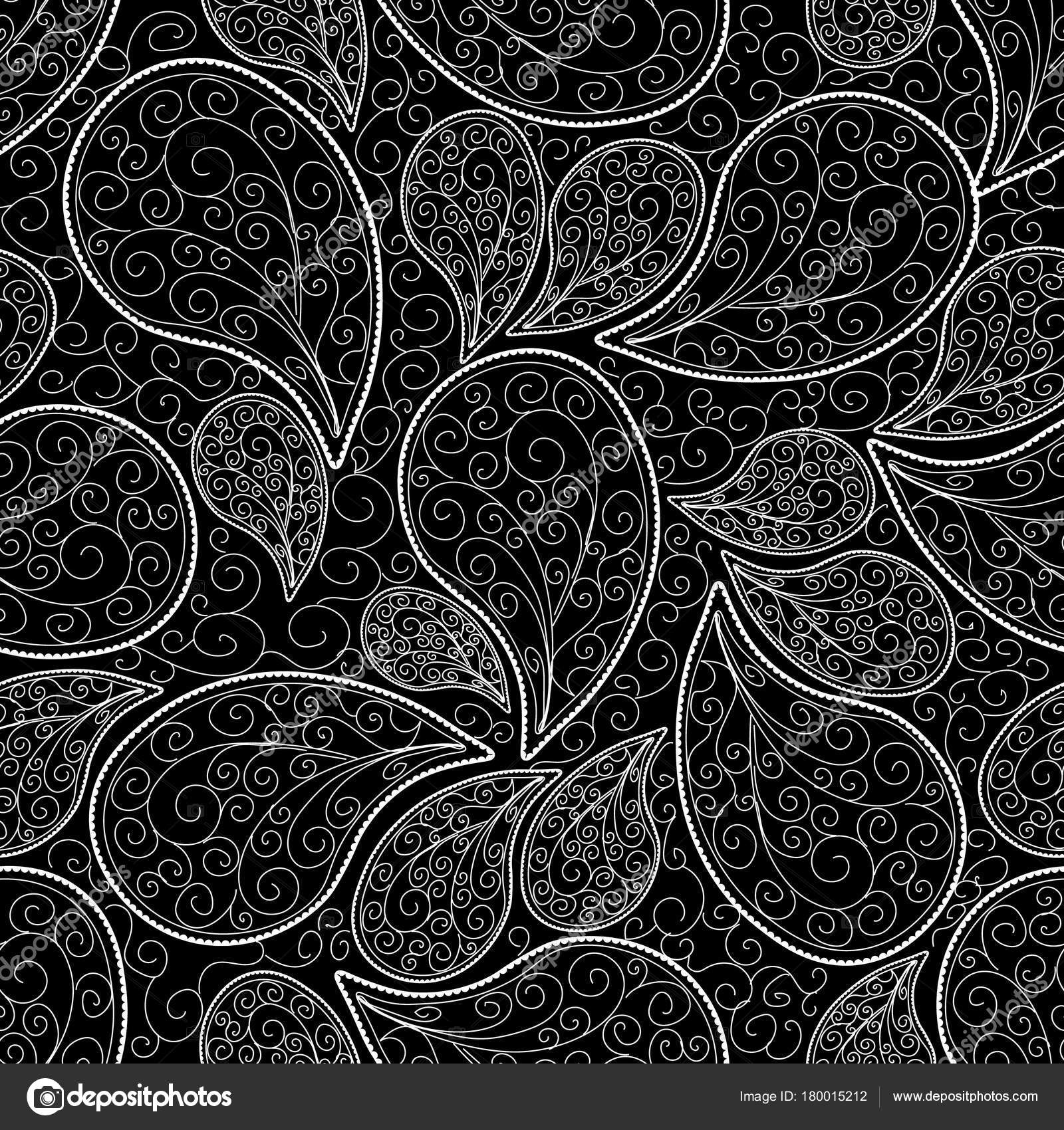 Black And White Paisley Desktop Background