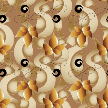 Paisley dikişsiz desen. Çiçek bej arkaplan duvar kağıdı