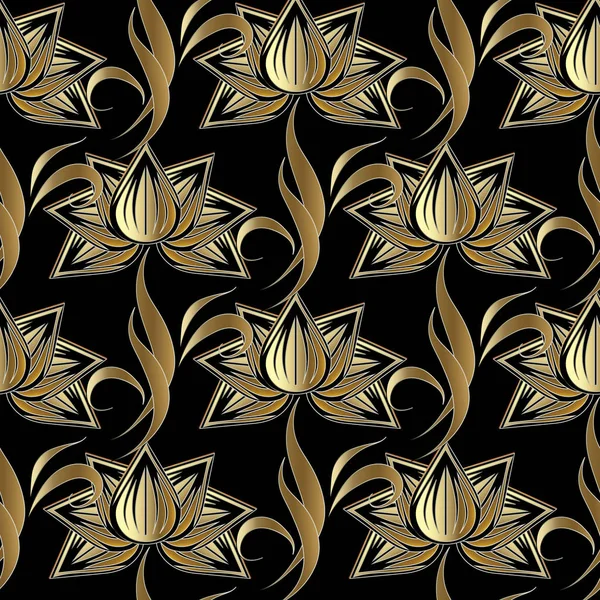 Black And Gold Paisley Wallpaper