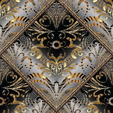 Modern soyut çiçek seamless modeli. Vektör geometrik