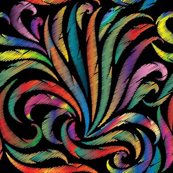 NAŽEHLOVAČKY barevné vzor bezešvé. Květinové pozadí vektor — Stockový vektor