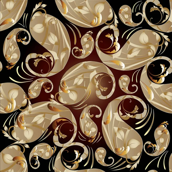 Paisley padrão floral sem costura. Vetor abstrato ornamentado — Vetor de Stock