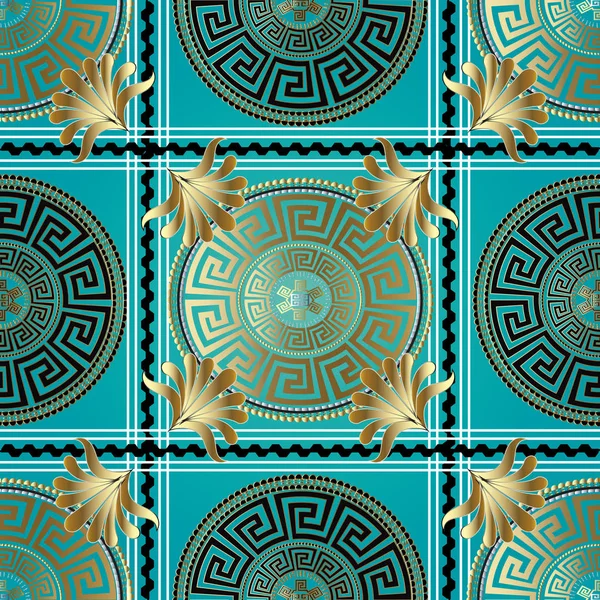 Yunan geometrik onay seamless modeli. Vektör Menderes 