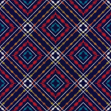 Goblen tartan seamless modeli. Vektör geometrik kontrol 