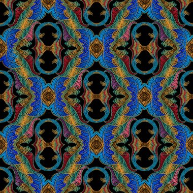 Barok nakış süslü seamless modeli. Floral zarif 