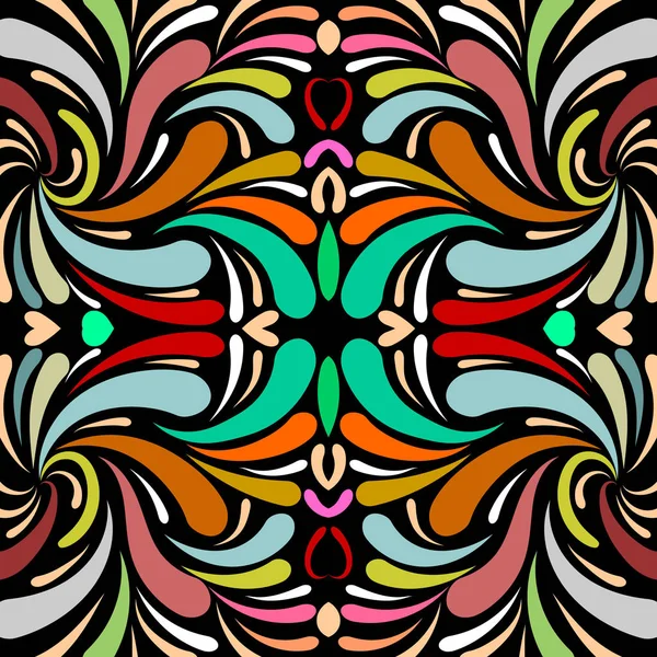 Farbenfrohe Paisley nahtlose Muster. Vektor florales Muster — Stockvektor