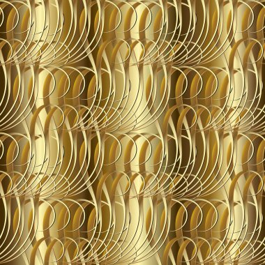 Altın dokulu 3d seamless modeli. Vektör altın doku