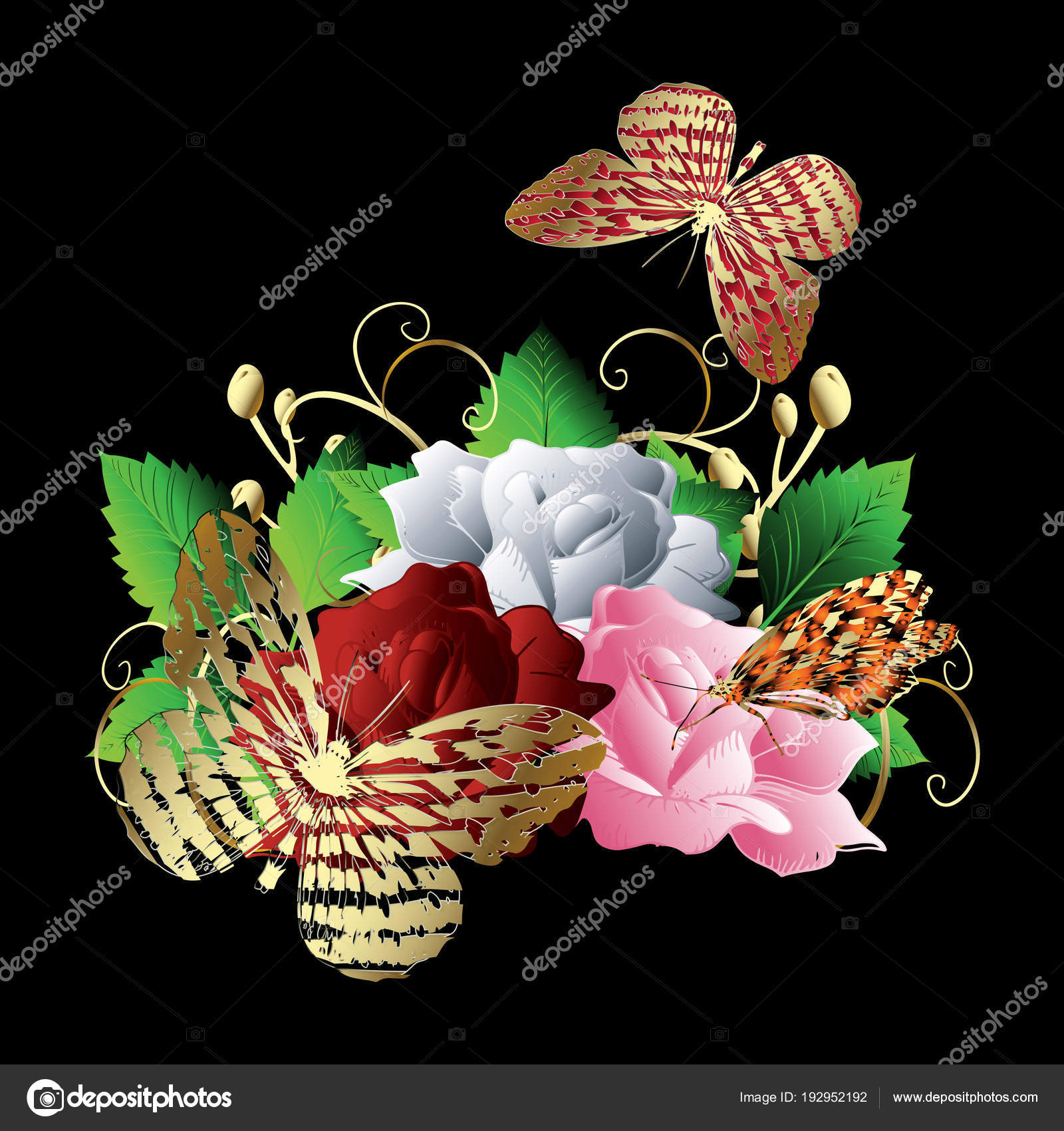 すべての美しい花の画像 綺麗な花 ストック イラスト