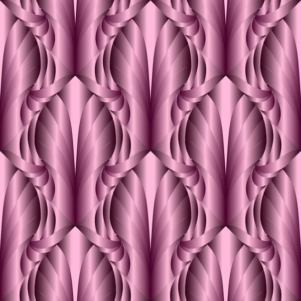 Modèle vectoriel moderne abstrait 3D sans couture. Corne à motifs Purole — Image vectorielle