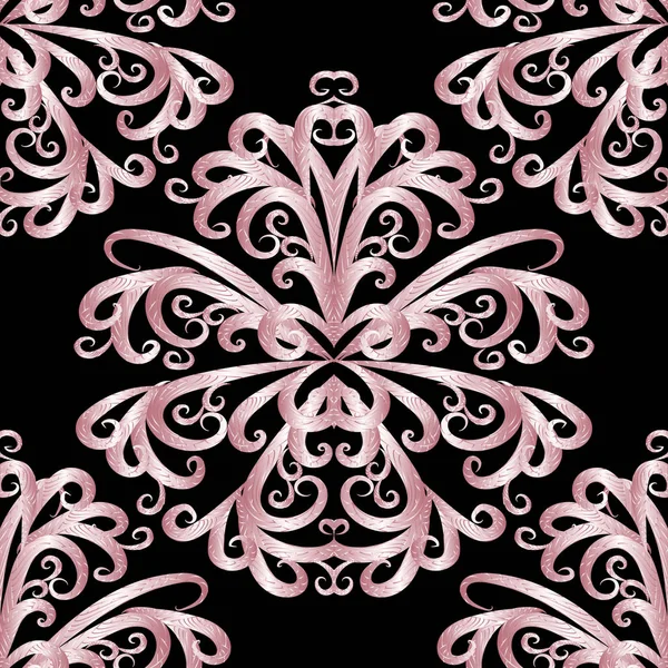 Patrón sin costura floral vintage rosa abstracto. Florecen los vectores — Vector de stock