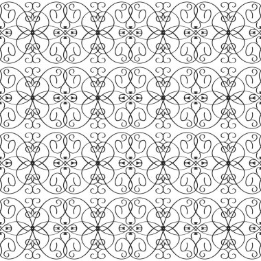 Vintage hat sanat oyma vektör seamless modeli. Süs 