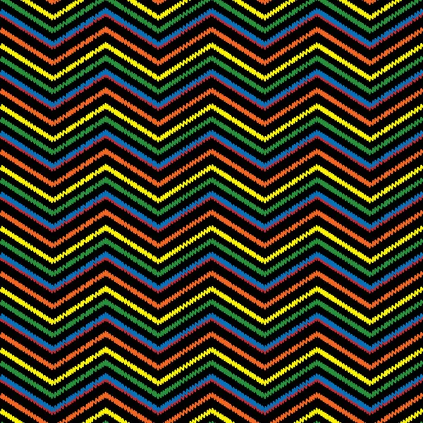 Chevrons broderie zigzag motif sans couture. Résumé vectoriel — Image vectorielle