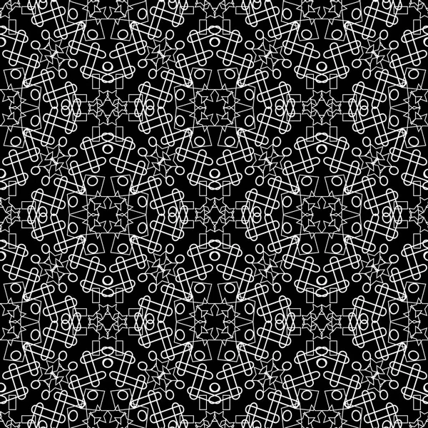 Línea ornamental geométrica arte tracery patrón sin costura. Abstracto — Archivo Imágenes Vectoriales