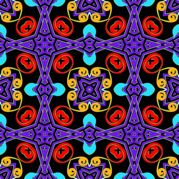 Ilustración vectorial del patrón geométrico abstracto en negro — Vector