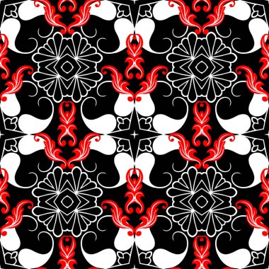 Klasik çiçekli paisley dikişsiz desen. Süslü, güzel bir arka plan. Etnik kabile arka planı. Klasik desenli çiçekler, yapraklar, çizgiler, şekiller. Arabesk tarzı soyut süsler