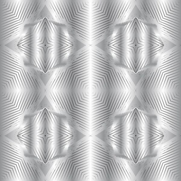 Geometrische Oberfläche Silber Vektor nahtlose Muster. Drapiertextur — Stockvektor