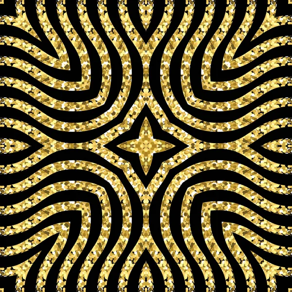 Texturizado grunge brillante patrón inconsútil de oro. Vector ornamenta — Vector de stock