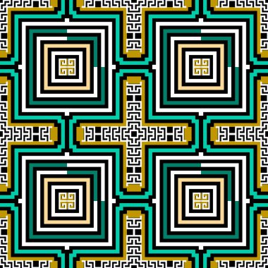 Striped colorful vector seamless pattern. Greek background. Geom