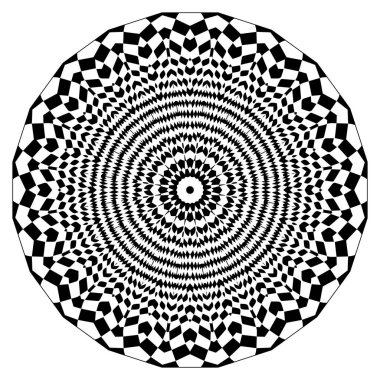 Black and white ornamental round mandala pattern. Vector pattern