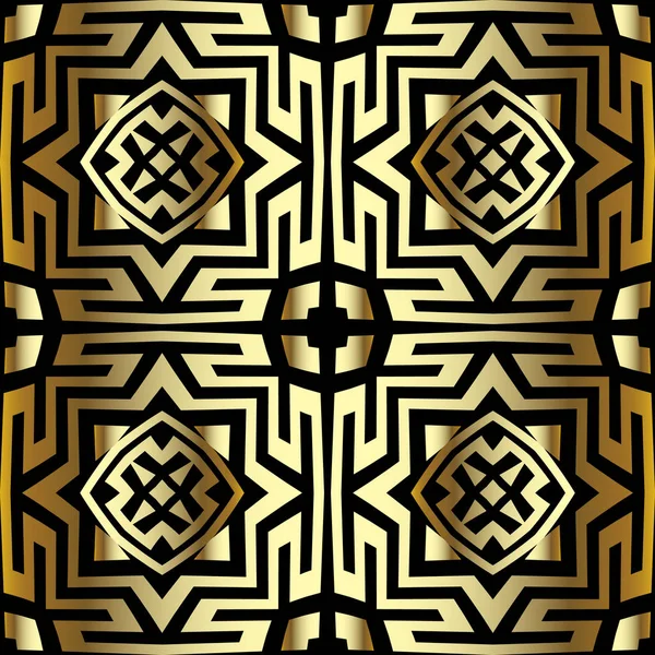 Or vecteur grec 3d motif sans couture. Backgrou géométrique moderne — Image vectorielle