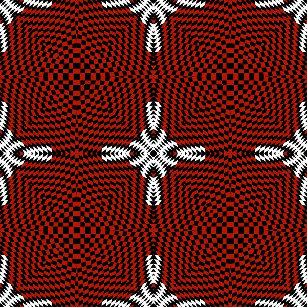 Abstrak modern ilusi optik gaya pola mulus. Vektor - Stok Vektor