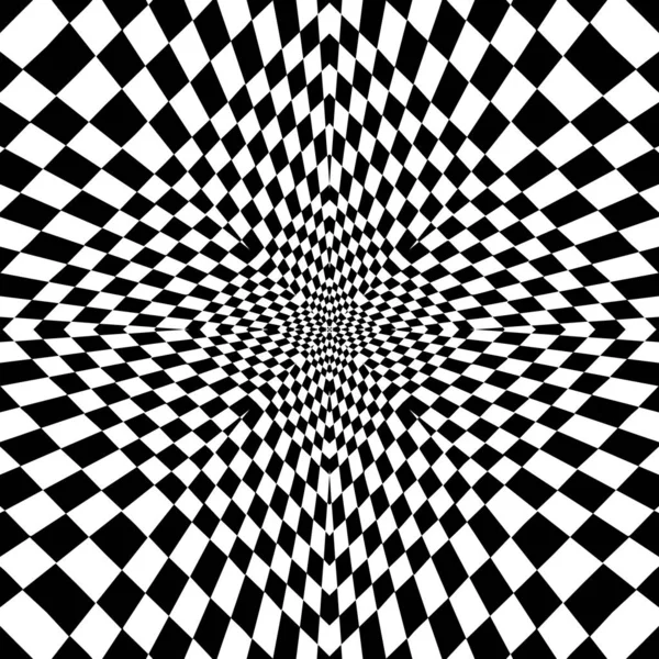 Zwart-wit geometrische vector naadloos patroon. Gecontroleerde pla — Stockvector
