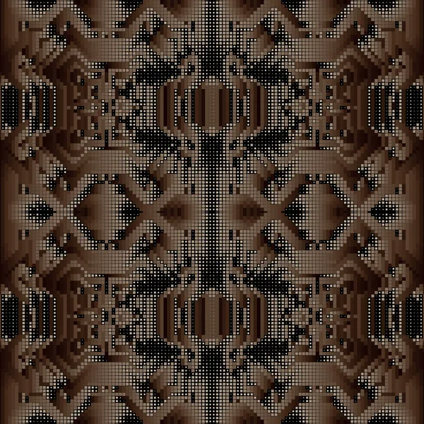 3D-Quadrate mit halbtonem geometrischem Vektormuster. texturiert — Stockvektor