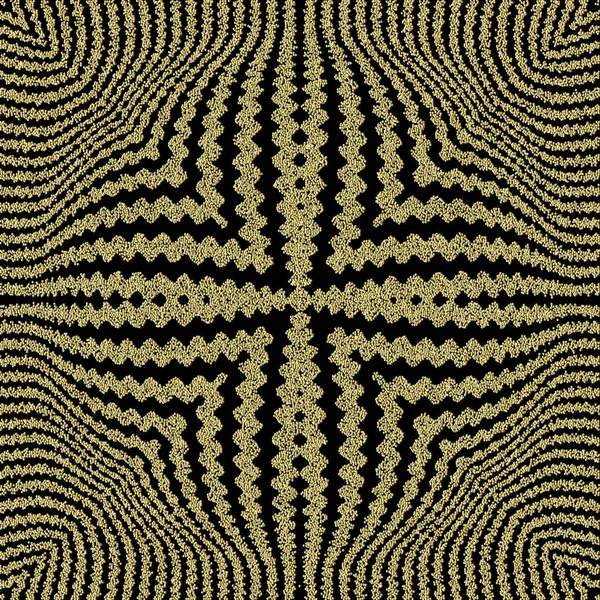 Золоті 3d текстуровані пунктирні хвилясті лінії безшовний візерунок. Закріплені або — стоковий вектор