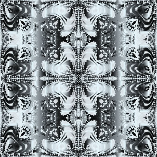 3d superficie abstracta elegante vector patrón sin costura. Ornamental — Vector de stock