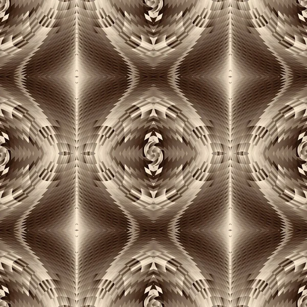 3D επιφάνεια αφηρημένη μισό διάνυσμα αδιάλειπτη μοτίβο. Διακοσμητικά — Διανυσματικό Αρχείο