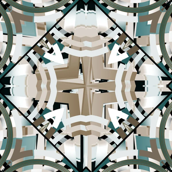 抽象的なカラフルなベクトルシームレスパターン。幾何学的装飾 — ストックベクタ