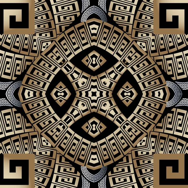 Vector griego estilo geométrico 3d patrón sin costuras. Ornamental eth — Archivo Imágenes Vectoriales