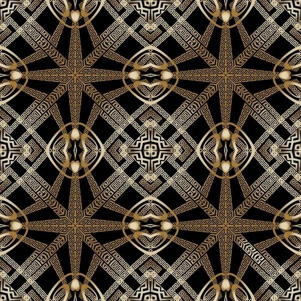 Patrón Sin Costura Vector Griego Fondo Ornamental Geométrico Estilo Tribal — Vector de stock