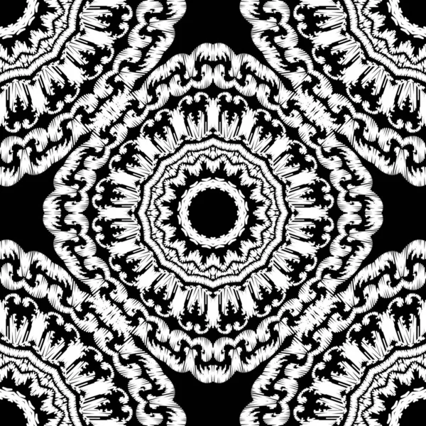 Broderie Vectoriel Texturé Motif Sans Couture Fond Gris Floral Noir — Image vectorielle