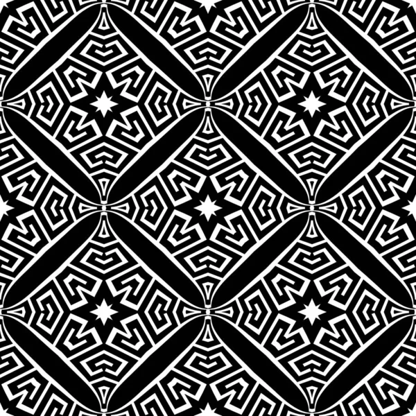 ギリシャのエレガントなベクトルシームレスパターン。装飾的な幾何学的民族的スタイルの背景。抽象的なトレンディーな背景を繰り返します。幾何学的な現代の華やかなギリシャの鍵の飾りを意味します。美しいデザイン — ストックベクタ