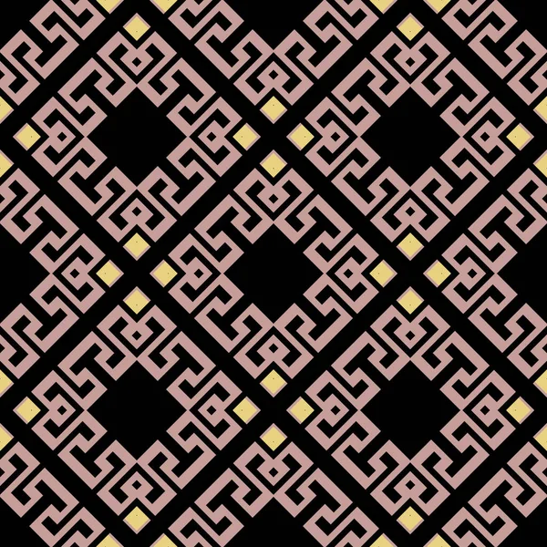 Griechische Elegante Vektor Nahtlose Muster Ornamental Geometrischen Ethnischen Stammesstil Hintergrund — Stockvektor