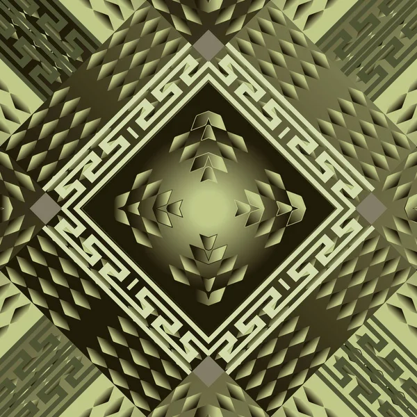 Ελληνική υφή 3d διάνυσμα αδιάλειπτη μοτίβο. Διακοσμητικό γεωμετρικό φυλετικό φυλετικό υπόβαθρο. Πολύχρωμο αφηρημένο μοντέρνο σκηνικό. Γεωμετρικό σύγχρονο ελληνικό κλειδί μαιάνδρους στολίδι. Όμορφο σχέδιο — Διανυσματικό Αρχείο