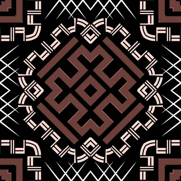 Tribal Ethnique Coloré Motif Sans Couture Fond Géométrique Ornemental Vectoriel — Image vectorielle