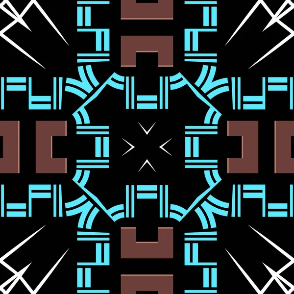 Tribal Ethnique Coloré Motif Sans Couture Fond Géométrique Ornemental Vectoriel — Image vectorielle