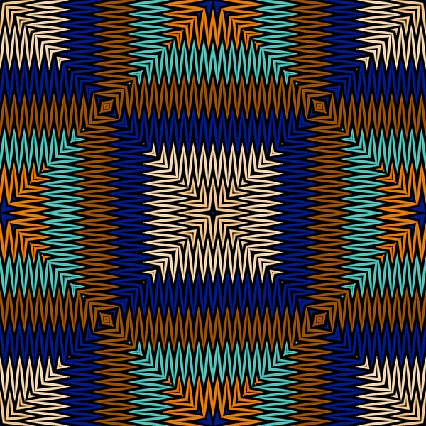 Chevron broderie vectoriel coloré motif sans couture. Couture rayé zigzag texturé fond. Tapisserie répéter grunge toile de fond. Rayures brodées, lignes en zigzag, formes géométriques. Tartan tressé — Image vectorielle