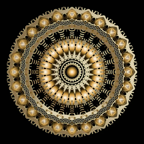 Ornate Oro Floreale Modello Mandala Vettore Sfondo Ornamentale Moderno Ornamento — Vettoriale Stock