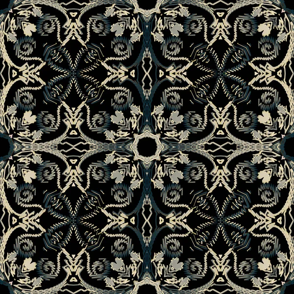 Motif Baroque Sans Couture Fond Texturé Tapisserie Vectorielle Répétez Décor — Image vectorielle
