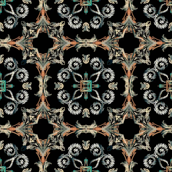 Motif Baroque Sans Couture Fond Texturé Tapisserie Vectorielle Répétez Décor — Image vectorielle