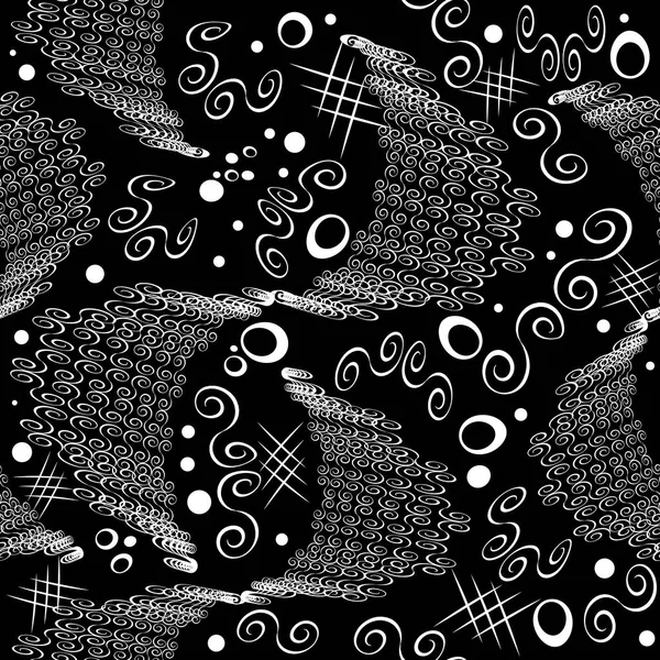 Abstract Black White Vector Seamless Pattern Can Used Wallpaper Background — стоковый вектор
