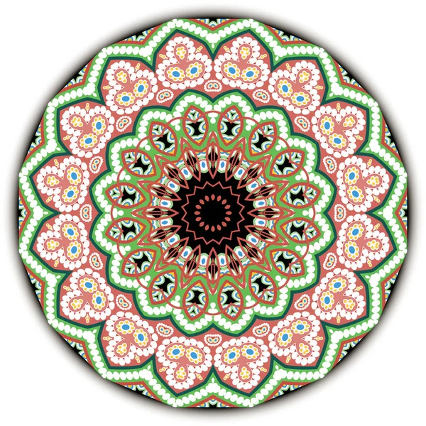 Красочный Этнический Вектор Пэйсли Мандала Декоративное Абстрактное Народное Происхождение Повторяю — стоковый вектор