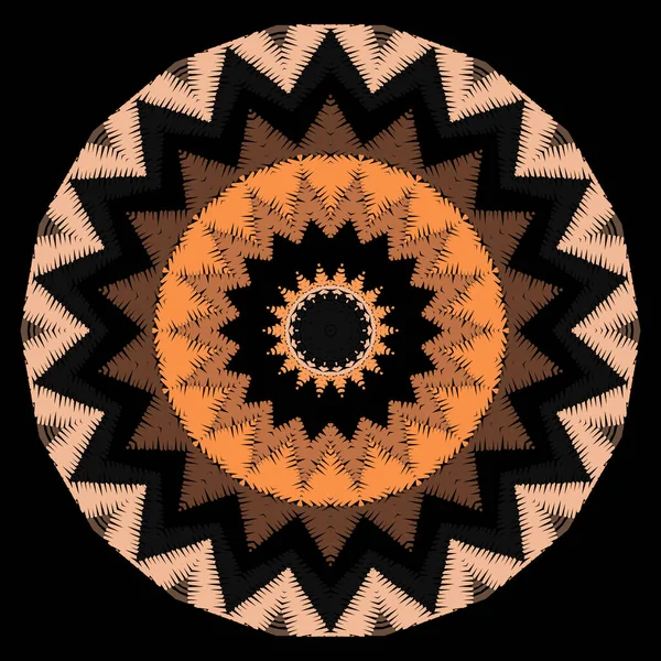 Zigzag Textura Grunge Vector Mandala Patrón Tapiz Fondo Geométrico Moderno — Vector de stock