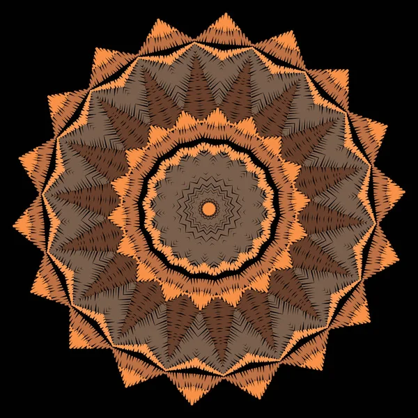 Patrón Mandala Vectores Grunge Texturizado Rayas Tapiz Fondo Geométrico Moderno — Vector de stock