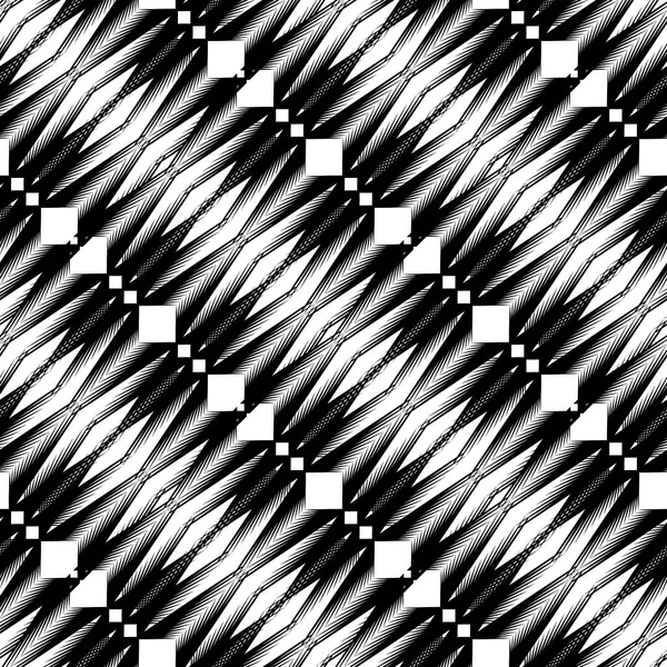 Лінії Зігзага Векторний Безшовний Візерунок Чорно Білий Діагональний Смугастий Фон — стоковий вектор