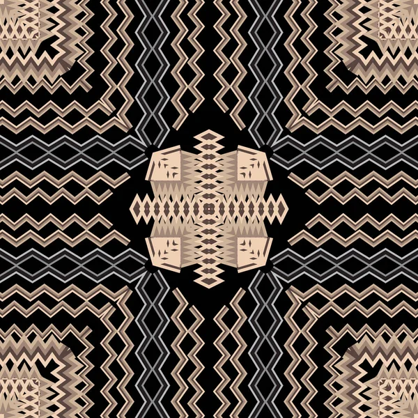 Zickzack Vektor Nahtloses Muster Geometrische Abstrakte Ornamentale Hintergrund Kreatives Modernes — Stockvektor