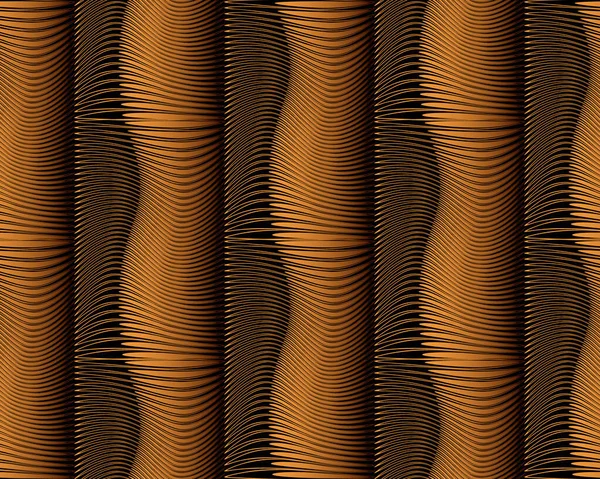 Superfície 3d padrão sem costura vetor. Abstrato texturizado linhas onduladas fundo. Moderna repetição grunge pano de fundo. 3d papel de parede. Textura infinita ornamentada. Design decorativo para parede. Ornamentos de luxo na moda — Vetor de Stock